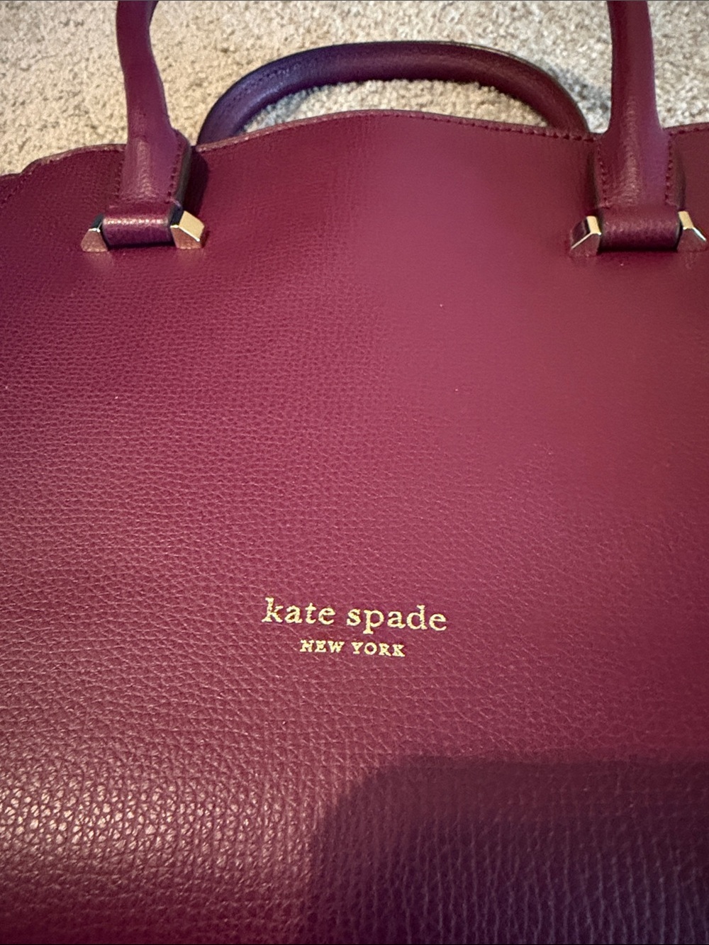 kate spade sydney satchel in sangria wine color - Picture 2 of 13